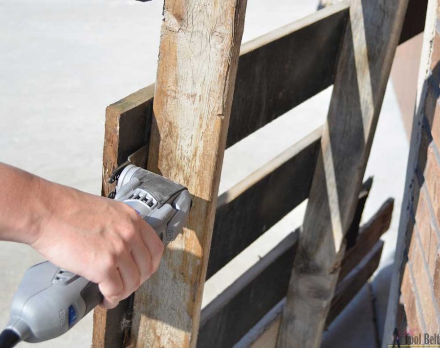 New favorite way to dismantle pallets and keep the nail holes! Love this tool.