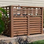 Wood Louver A/C Unit Screen