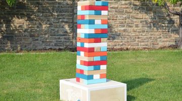 DIY Yard Game-Giant Block Tower Builder