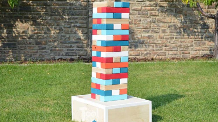 DIY Yard Game-Giant Block Tower Builder
