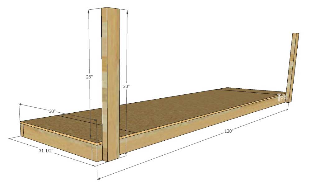 Overhead Garage Storage Shelf - Her Tool Belt