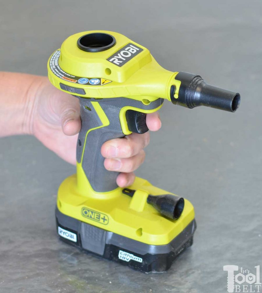 Ryobi high volume inflator tool review. Locking trigger.