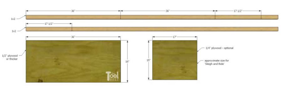 Make a festive Christmas or Winter Sleigh Rides wood sign, perfect for the porch. Free plans and pattern.