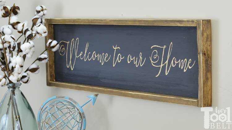 Welcome Farmhouse Sign - Her Tool Belt