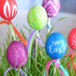 Easter Egg Decor with Engraved Eggs