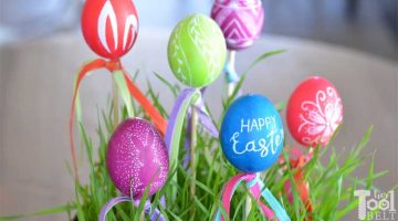 Easter Egg Decor with Engraved Eggs