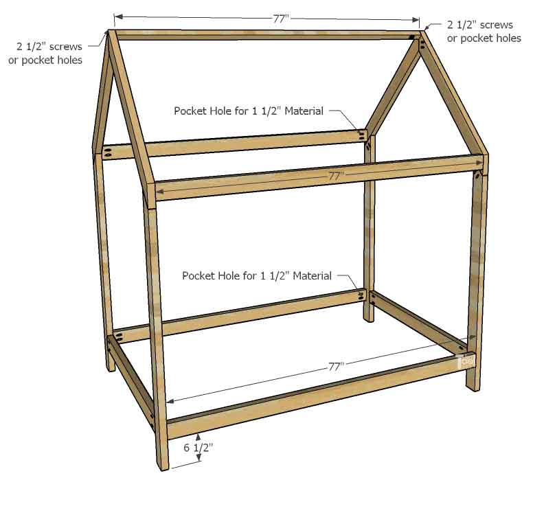 full bed house frame