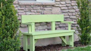 DIY Wood Bench with Back Plans