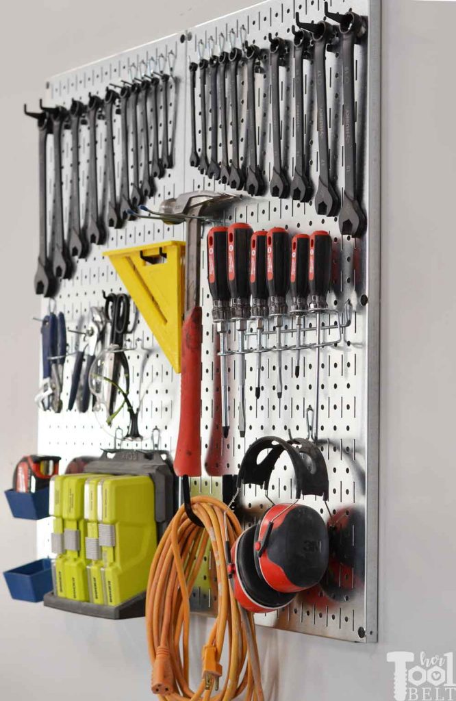 Here are a couple of quick and easy garage tool organization ideas that can be implemented in 30 minutes.