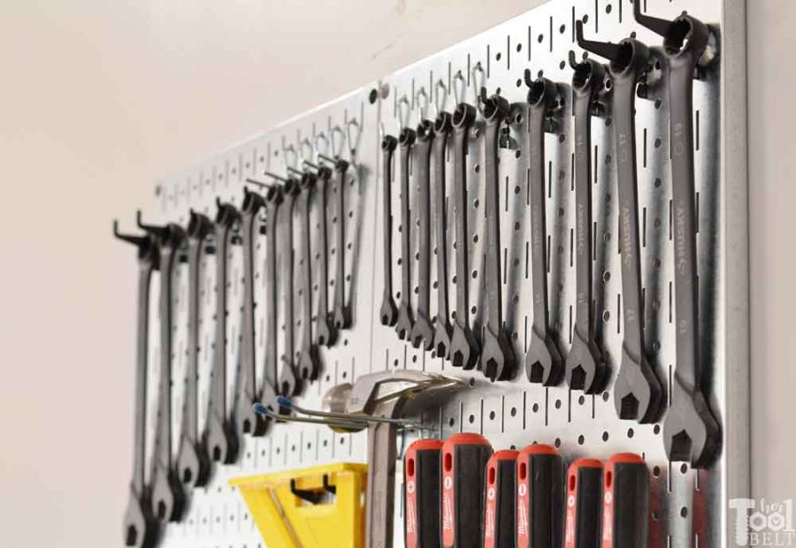 Here are a couple of quick and easy garage tool organization ideas that can be implemented in 30 minutes.