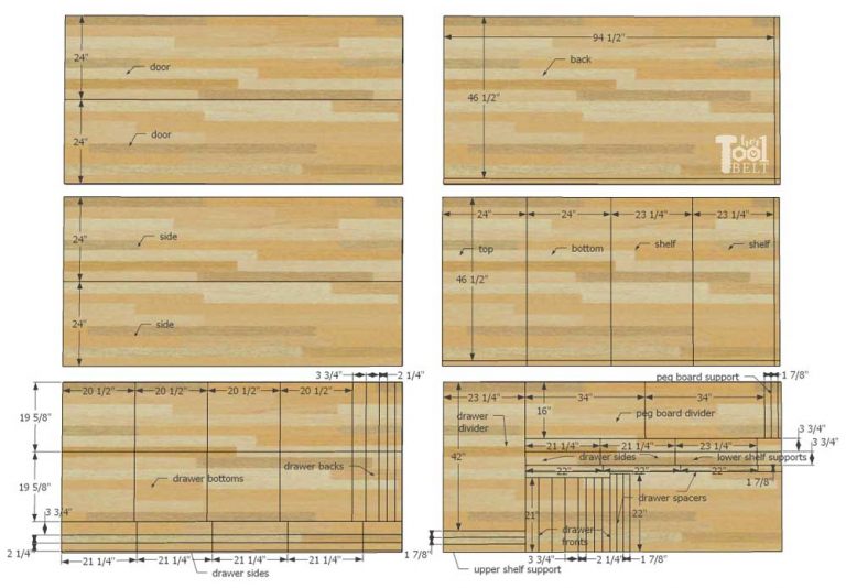 Tool Rack Writen Chart.pdf Garage Hand Tool Storage Cabinet Plans - Her Tool Belt