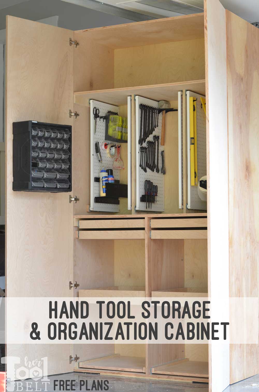 Garage Hand Tool Storage Cabinet Plans - Her Tool Belt