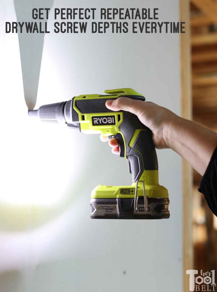 Gone are the days of accidentally sending the screw halfway through the drywall sheet. Another cool tool, Ryobi drywall screw gun tool review.