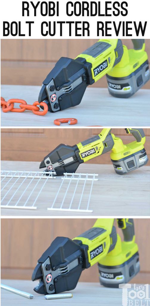 Ryobi cordless bolt cutter review. Great tool to cut chain, wire shelving, bolts, etc.