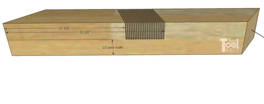 Super Chunky X Table free plans - half lap cuts