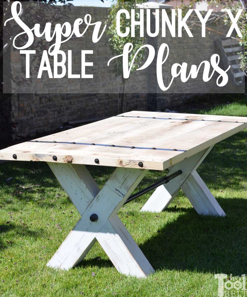 Super Chunky X Table free plans - build a table with some wow!