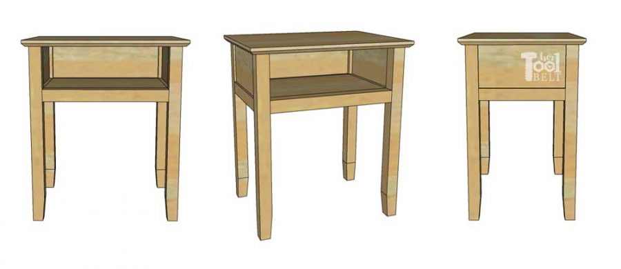 The Ashley nightstand is a simple nightstand with an enclosed shelf. Build this nightstand for about $15 in lumber...or it's perfect to use up scrap wood. Free plans on hertoolbelt.com