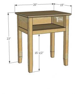 nightstand-ashley-overall-dimensions - Her Tool Belt