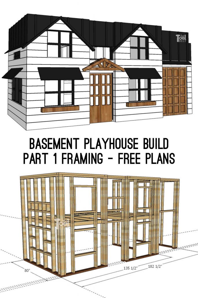 Building a fun basement playhouse for hours of fun for the kids (and to contain all the toys)! Basement playhouse build - part 1 framing the playhouse.