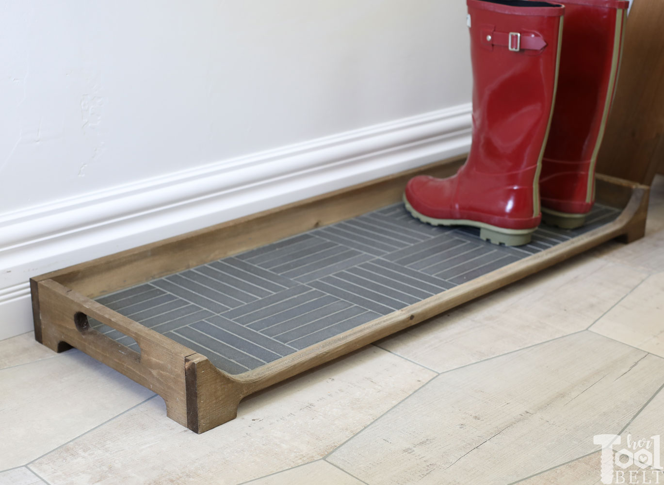 Diy Tile Boot Tray Her Tool Belt