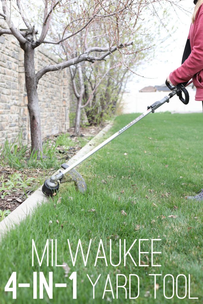 A string trimmer that is an edger, hedge trimmer and a pole saw. Review of Milwaukee Quik-Lok yard tools.