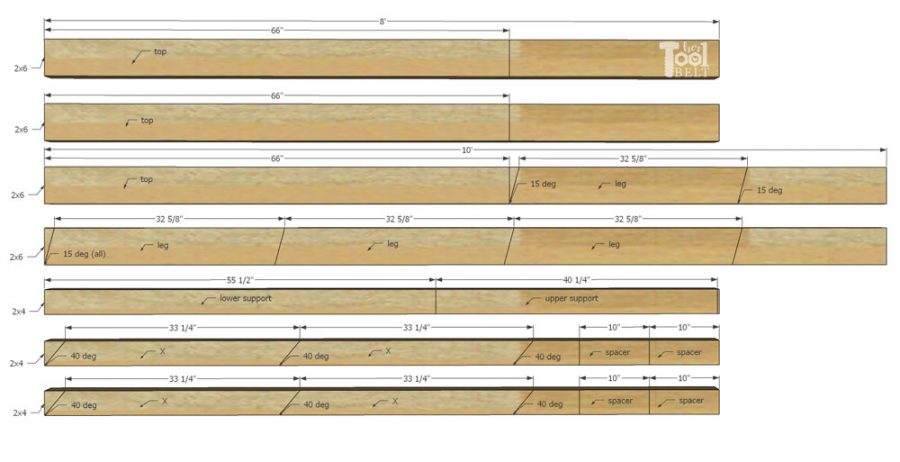 Free plans to build a Double X Console Table. Lumber for this table is about $38!