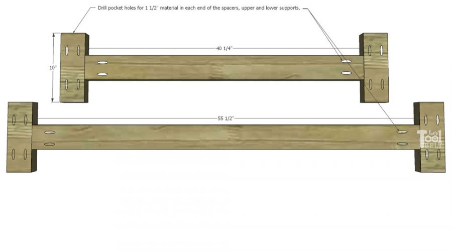 Free plans to build a Double X Console Table. Lumber for this table is about $38!