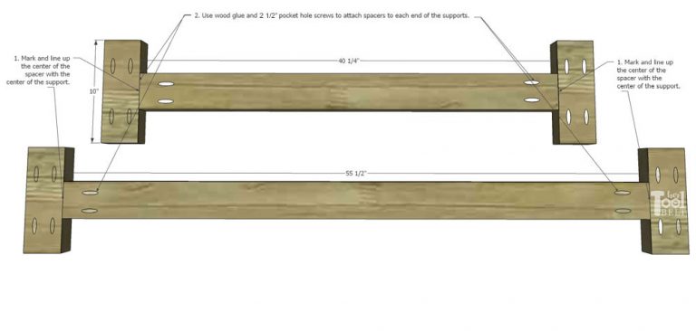 Double X Console Table Plans - Her Tool Belt