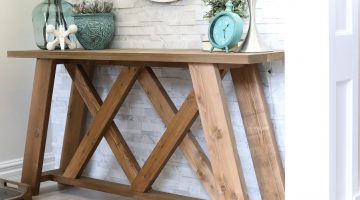 Double X Console Table Plans