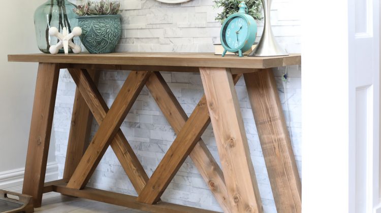Double X Console Table Plans
