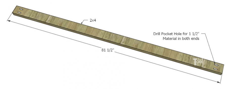 Building plans for a X barn door farmhouse style bed in queen size. 