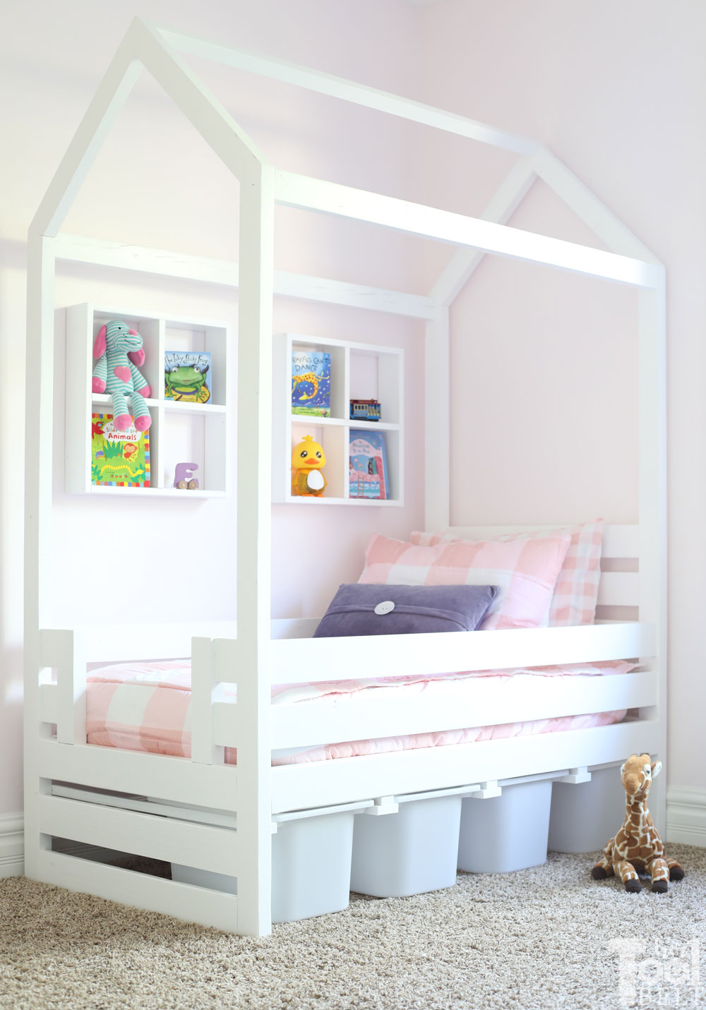 Child toddler bed home house frame DIY plan