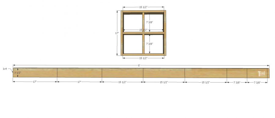 window shadow box shelf cut diagram