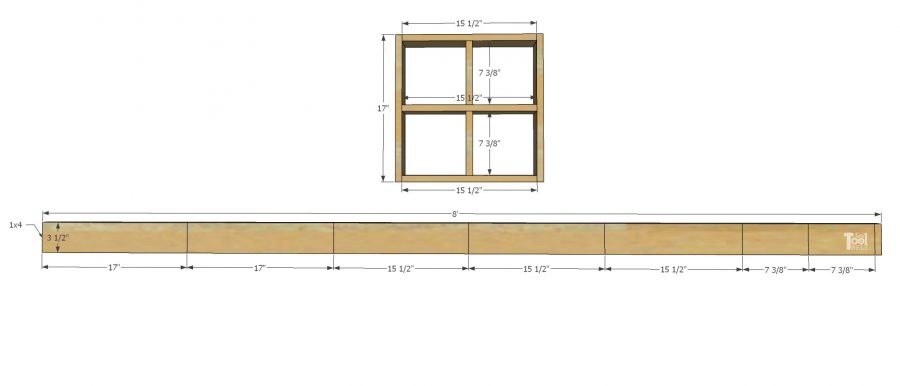 window shadow box shelf cut diagram