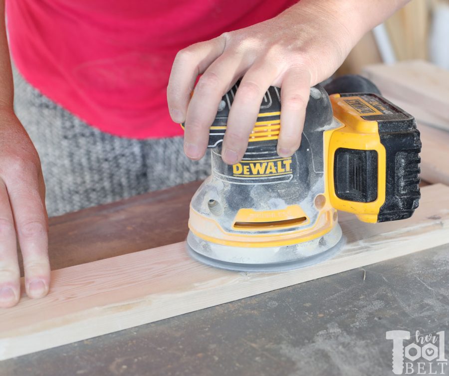 Sanding boards for window shadow box shelf