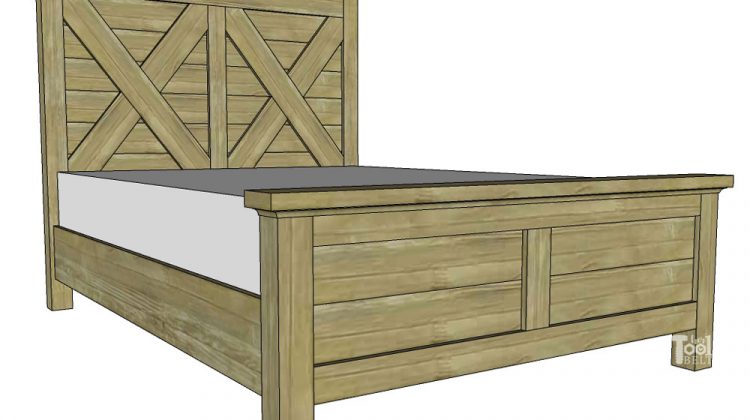 Queen X Barn Door Farmhouse Bed Plan