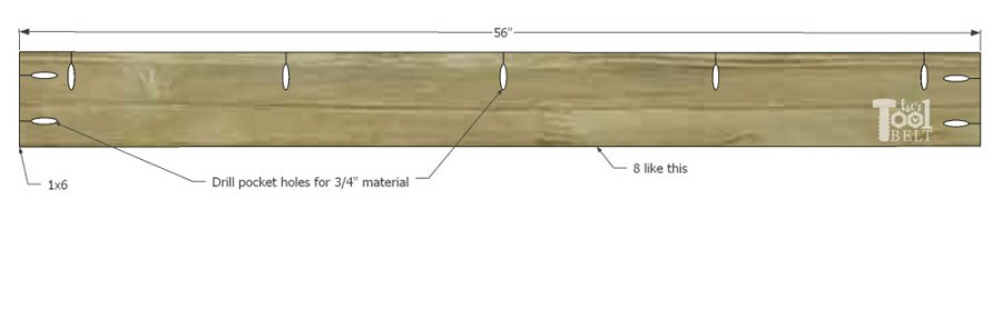 Building plans for a X barn door farmhouse style bed in queen size. 