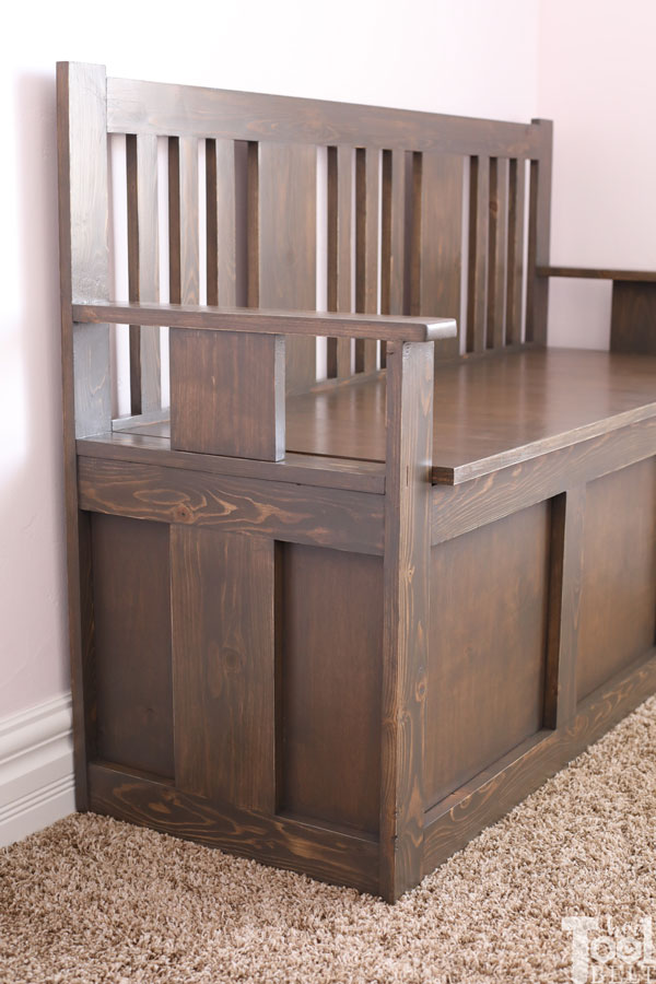 wooden toy chest bench