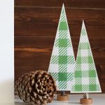 Table Top Gingham Christmas Trees