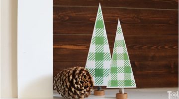 Table Top Gingham Christmas Trees
