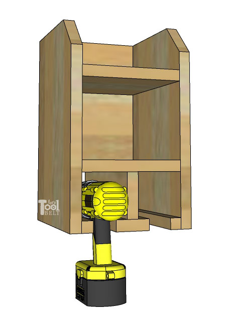 Organize your cordless drills and tools with a custom drill storage and charge station for about $20! Tell the plans how many tool stalls you want, and the free plans will customize your cut list. Free plans on hertoolbelt.com