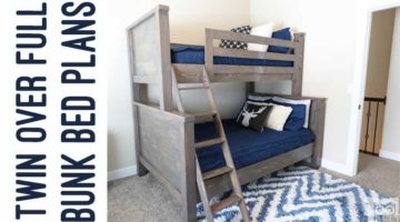 Farmhouse Style Twin over Full Bunk Bed Plans