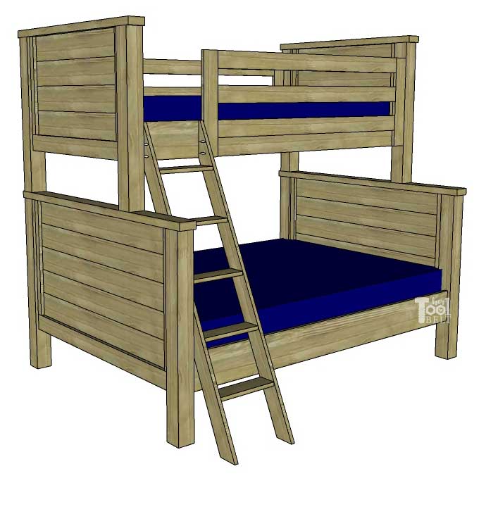 Island Bunk Bed with storage staircase