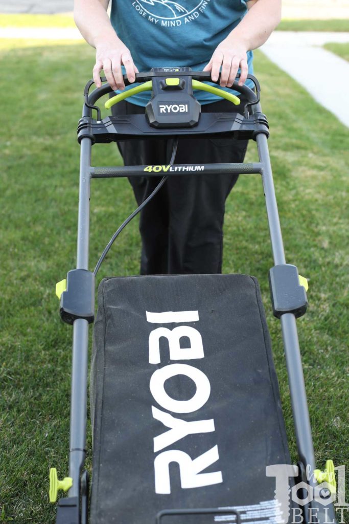 How to start the Ryobi battery operated lawn mower. Is a battery powered lawn mower as tough as gas powered? Check out this Ryobi 40 volt lawn mower review. 