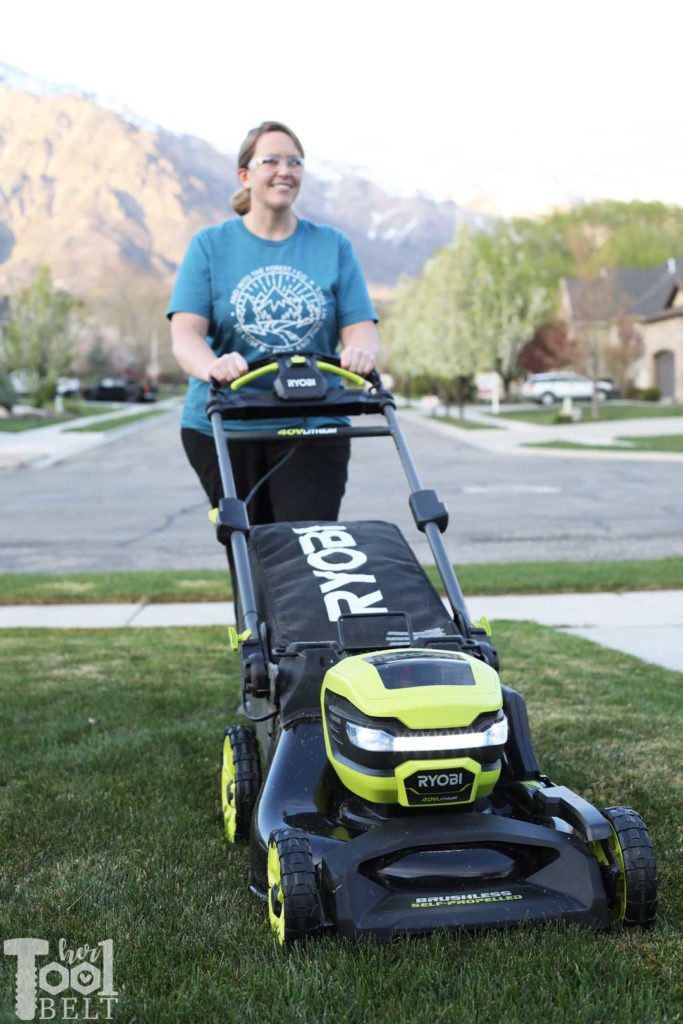 How to start the Ryobi battery operated lawn mower. Is a battery powered lawn mower as tough as gas powered? Check out this Ryobi 40 volt lawn mower review. 