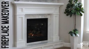 Modern Farmhouse Mantel Makeover – Corner Fireplace