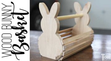 Wood Bunny Easter Basket