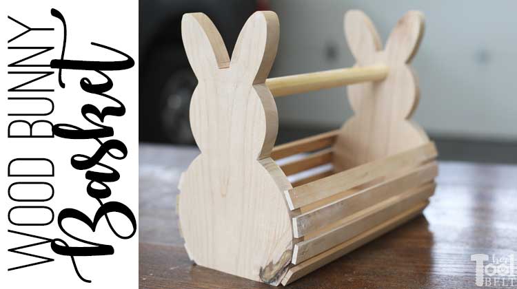 Wood Bunny Easter Basket
