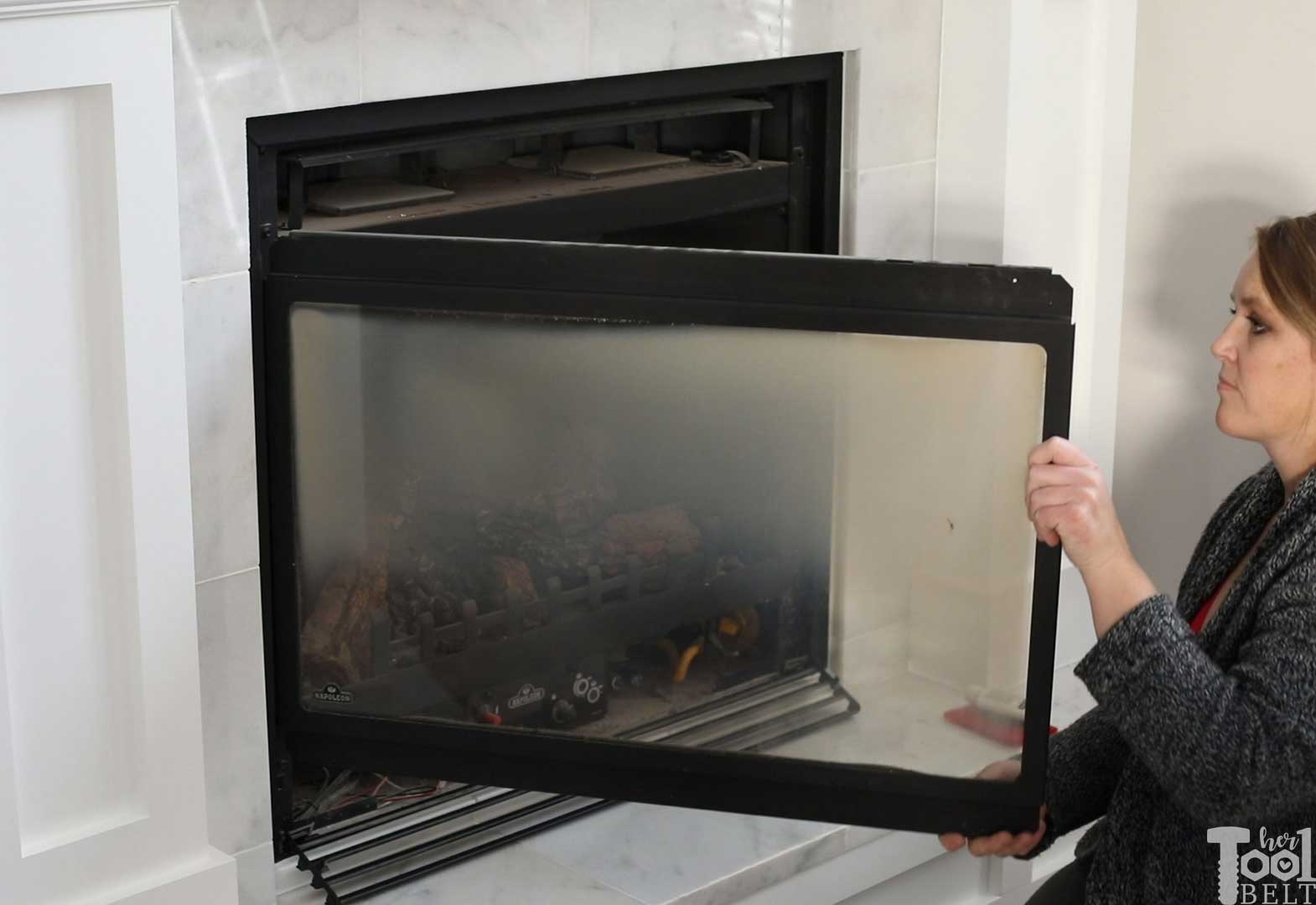 How to Open and Clean Gas Fireplace Glass - Her Tool Belt