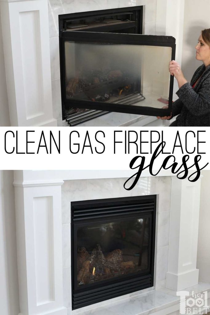 How to open and clean gas fireplace glass. Get rid of the gunk on the inside of the fireplace glass. 